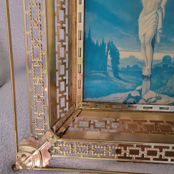 Lighted Jesus Cross Angels Heaven 3D Lenticular Hologram Metal Picture Frame - Picture 6 of 9